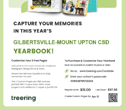 Customize and order your yearbook!