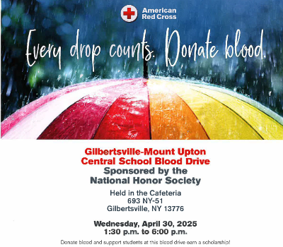 NHS Blood Drive April 30 at GMU
