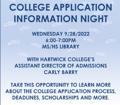 Class of 2023 College Application Info Night