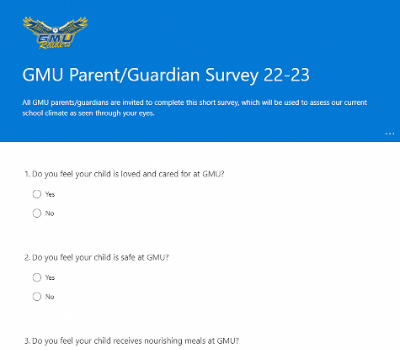 Take Our Parent/Guardian Survey!