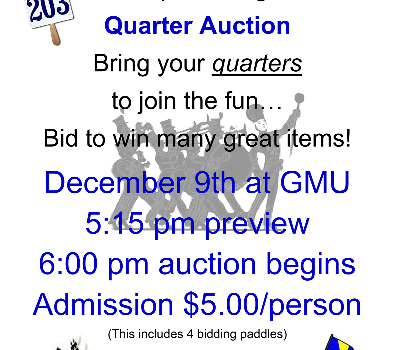 Quarter Auction set for December 9
