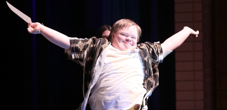 Boy celebrates award (2/2025)